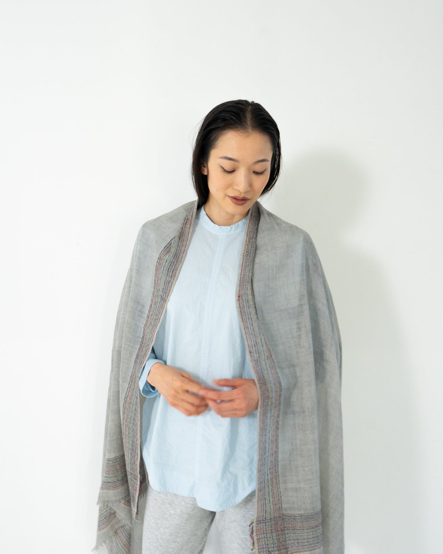 Faliero Sarti ファリエロサルティ ストール Rosamariana グレー