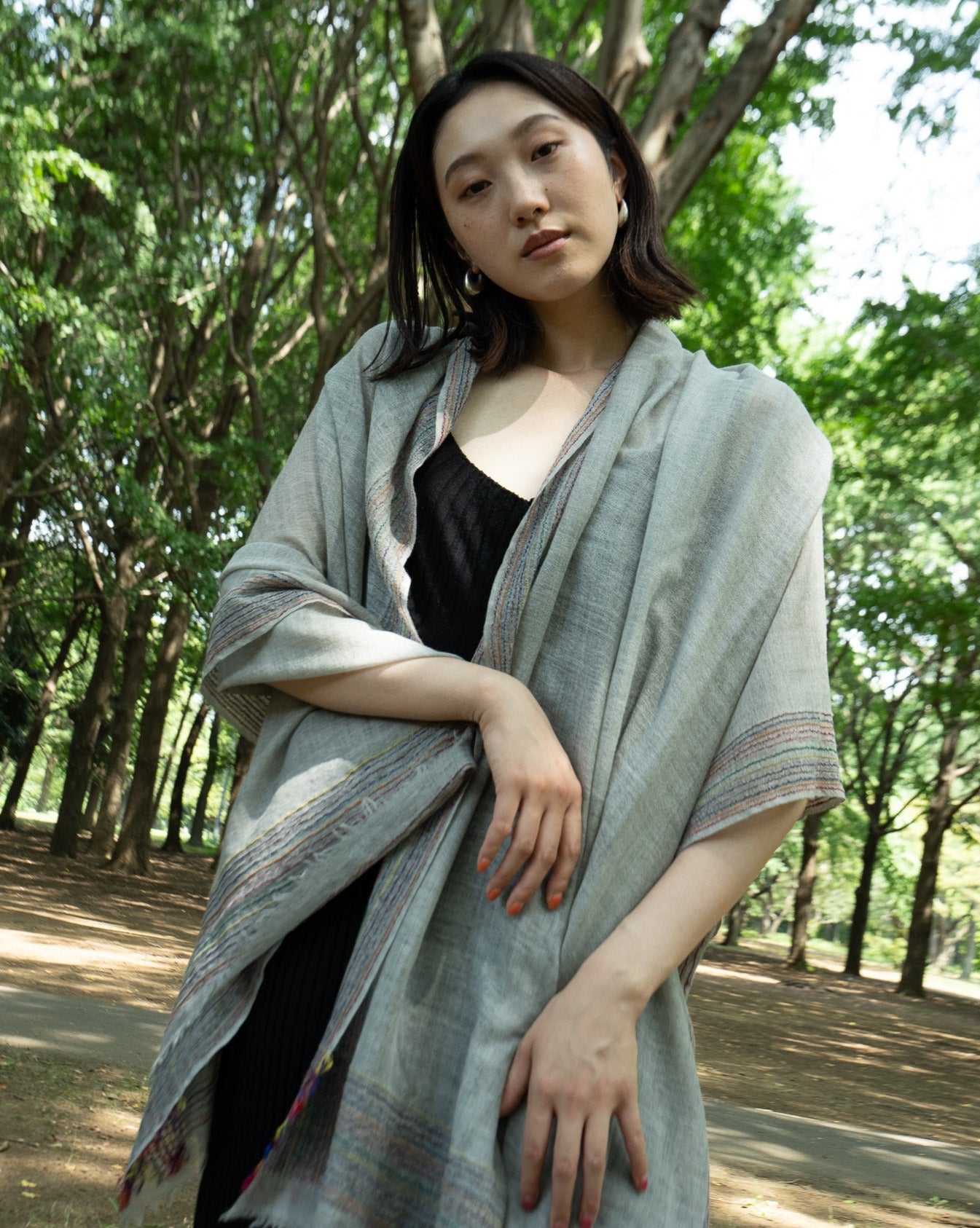 Faliero Sarti ファリエロサルティ ストール Rosamariana グレー