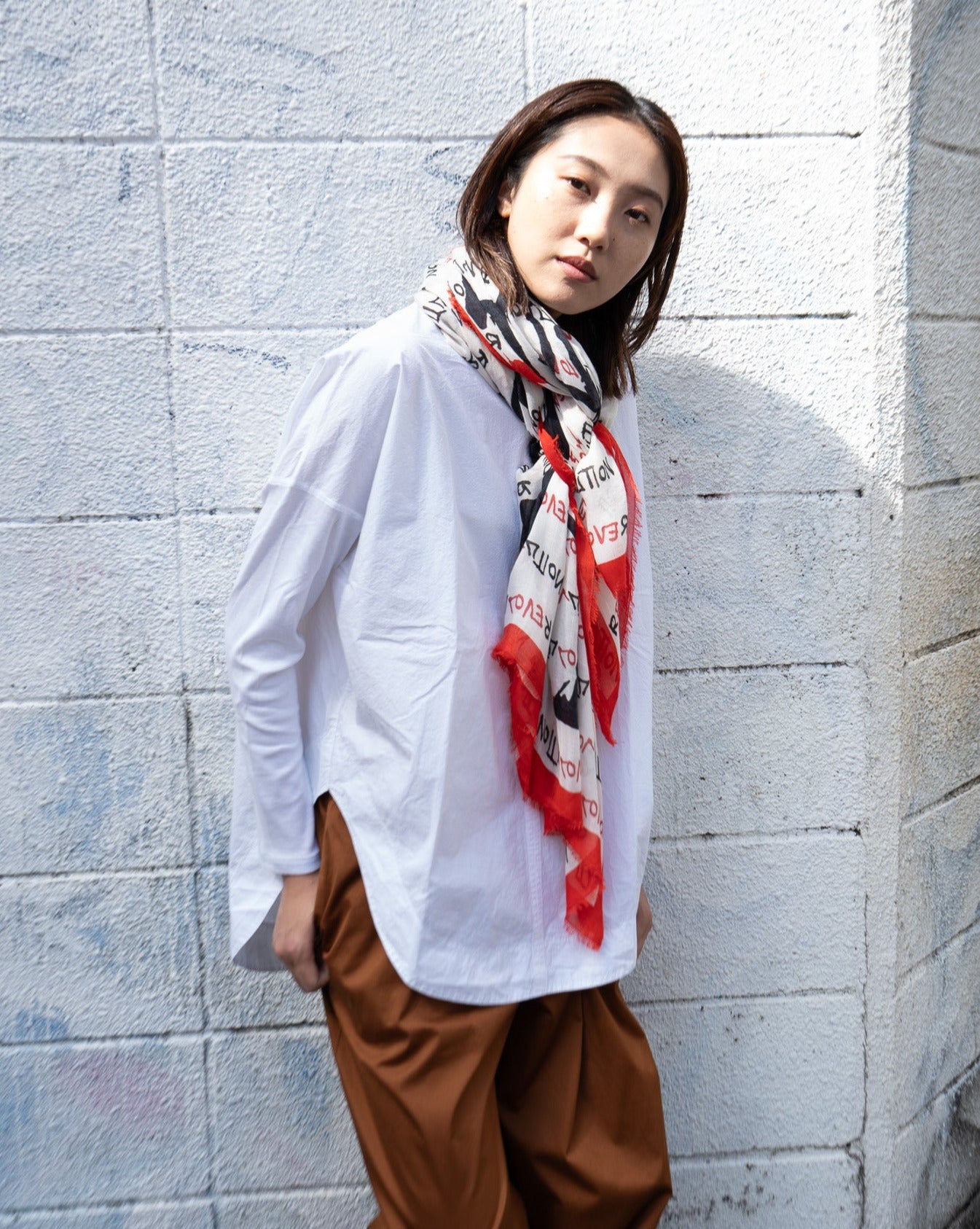Faliero Sarti ファリエロサルティ ストール 薄手 Our Revolution