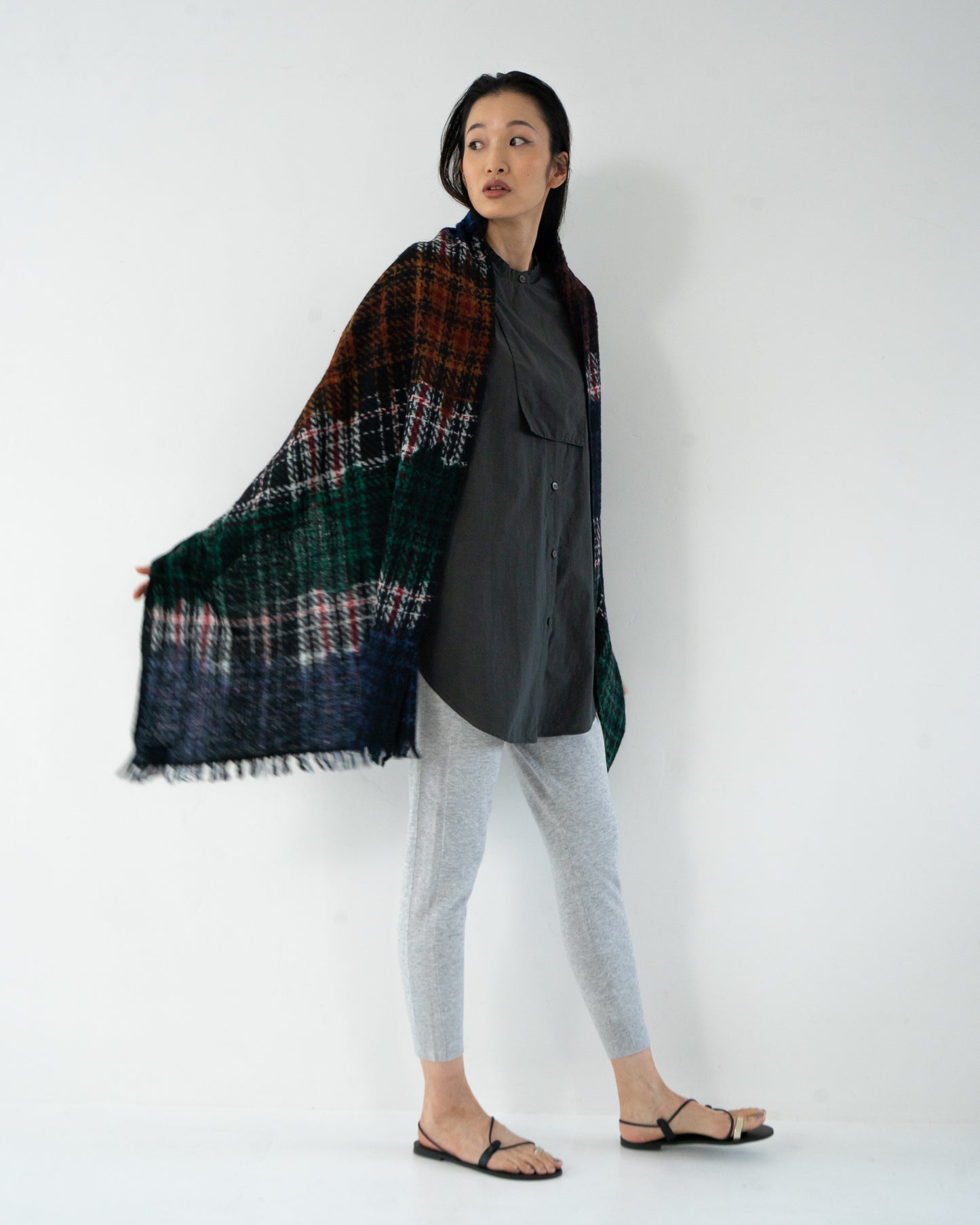 Faliero Sarti ファリエロサルティ ストール マフラー Maximillano チェック柄