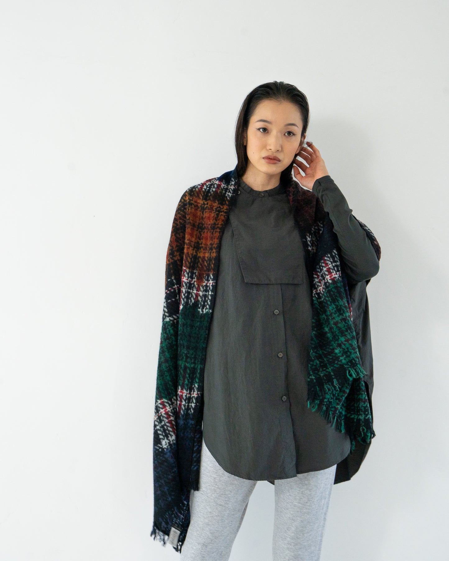 Faliero Sarti ファリエロサルティ ストール マフラー Maximillano チェック柄